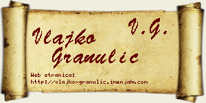 Vlajko Granulić vizit kartica